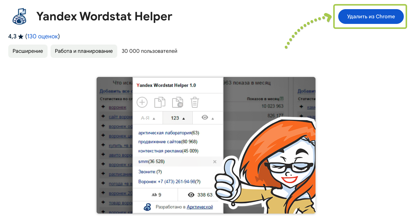 Yandex Wordstat Helper