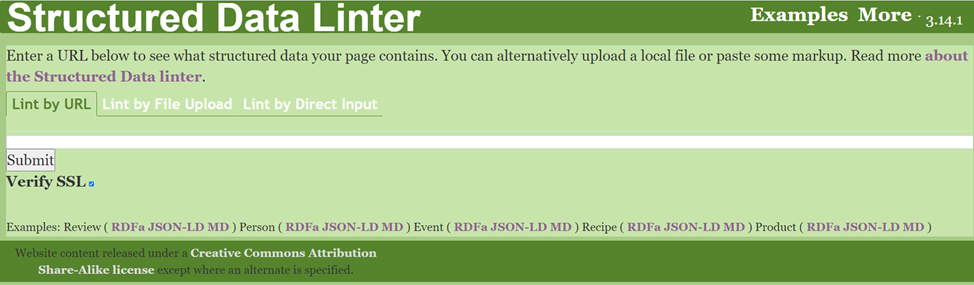 валидатор Structured Data Linter